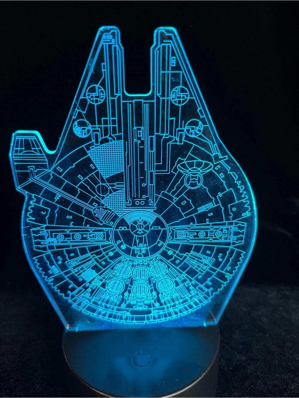 Star Wars Millennium Falcon Beautiful Glowing 7 Colors LED Night Light Lamp